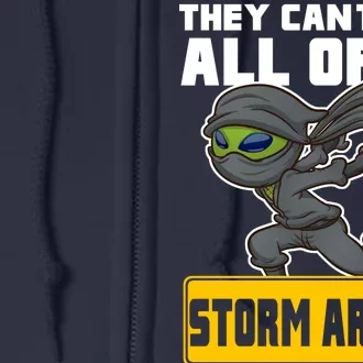 Alien Storming Area 51 Ninja Run Full Zip Hoodie