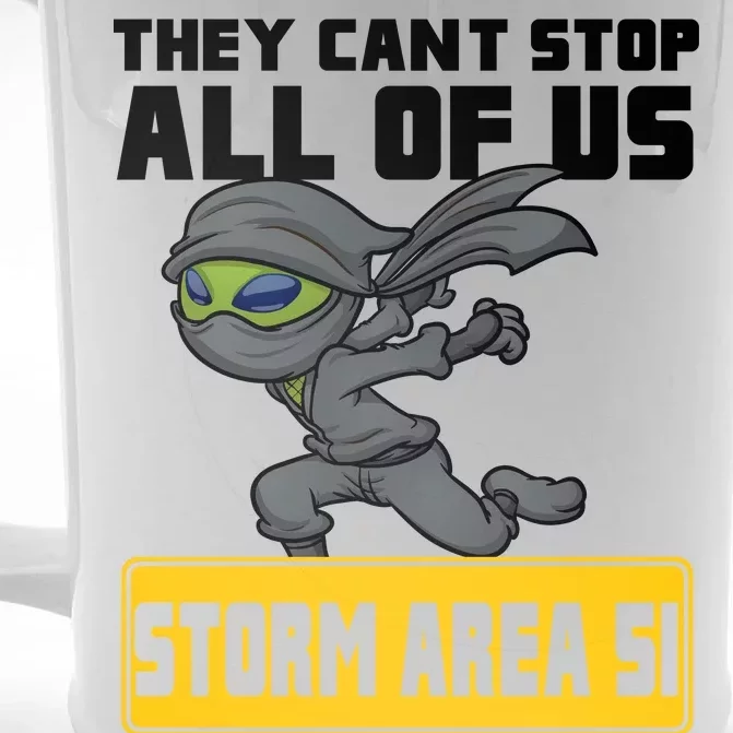 Alien Storming Area 51 Ninja Run Front & Back Beer Stein