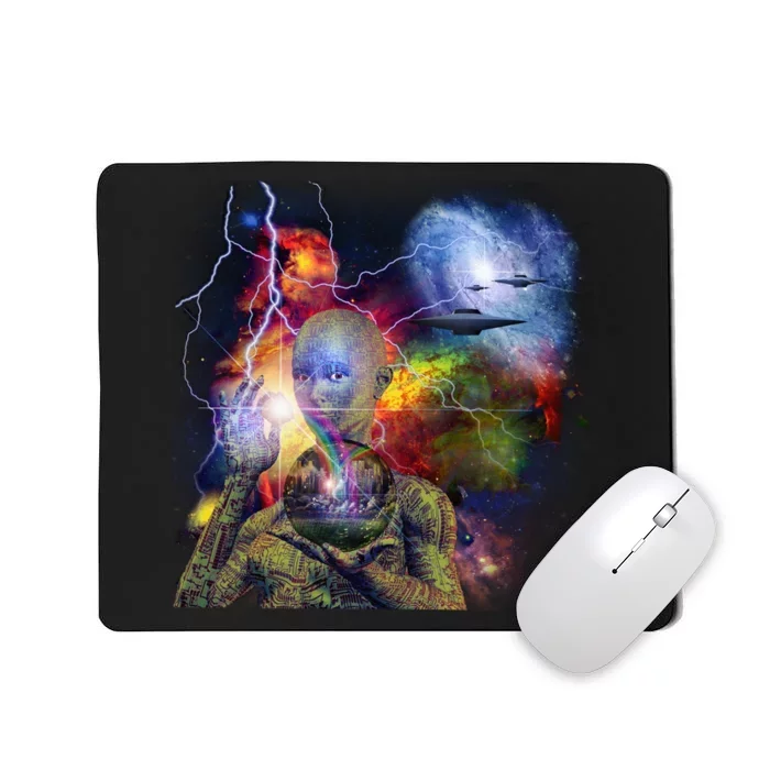 Alien Ufo In Space Mousepad