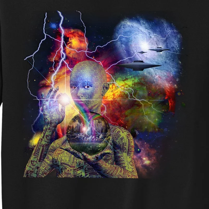 Alien Ufo In Space Tall Sweatshirt