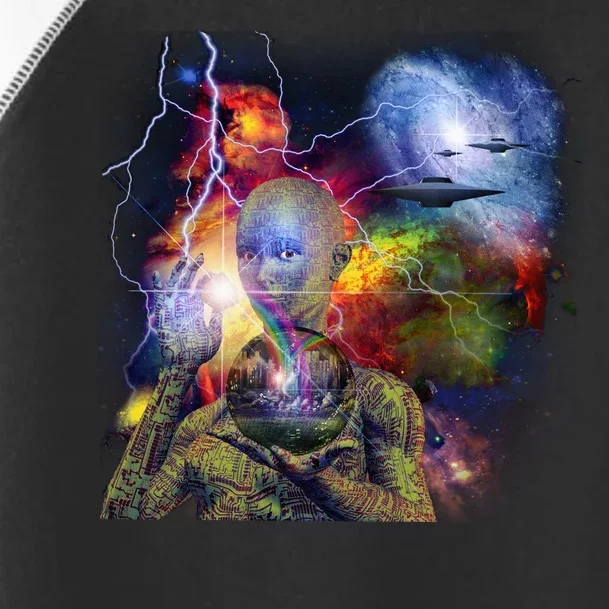 Alien Ufo In Space Toddler Fine Jersey T-Shirt