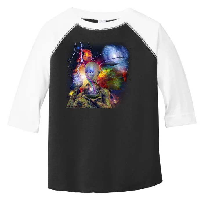 Alien Ufo In Space Toddler Fine Jersey T-Shirt