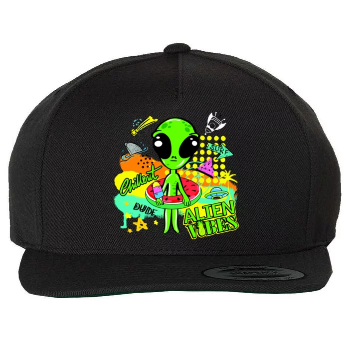 Alien Vibes Summertime Wool Snapback Cap