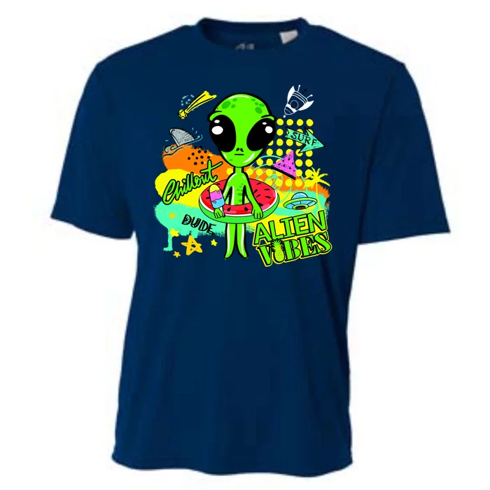 Alien Vibes Summertime Cooling Performance Crew T-Shirt