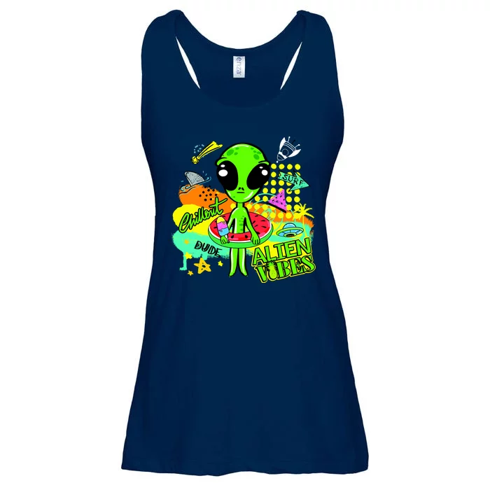 Alien Vibes Summertime Ladies Essential Flowy Tank