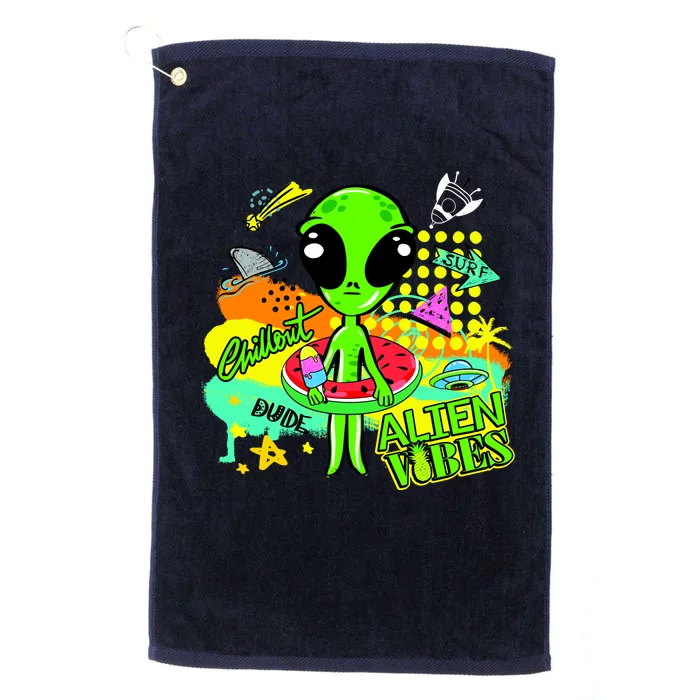 Alien Vibes Summertime Platinum Collection Golf Towel