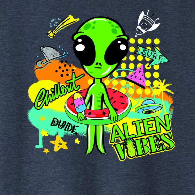 Alien Vibes Summertime Women's Crop Top Tee