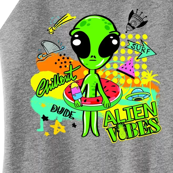 Alien Vibes Summertime Women’s Perfect Tri Rocker Tank