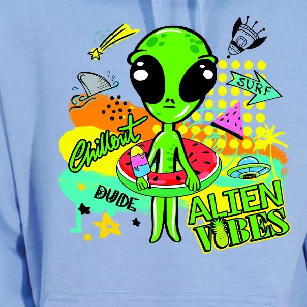 Alien Vibes Summertime Unisex Surf Hoodie