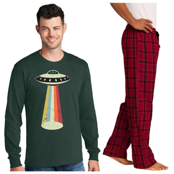 Alien Vintage UFO Space Ship Long Sleeve Pajama Set