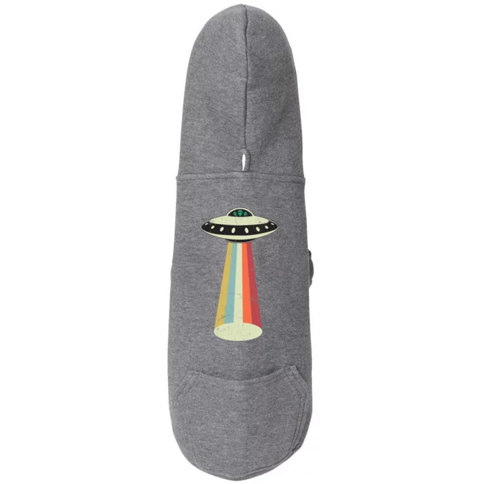 Alien Vintage UFO Space Ship Doggie 3-End Fleece Hoodie