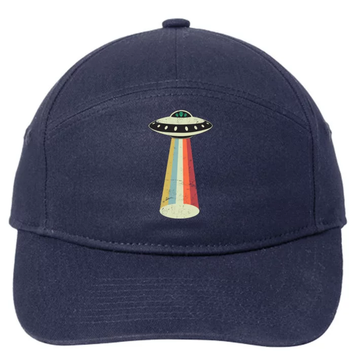 Alien Vintage UFO Space Ship 7-Panel Snapback Hat