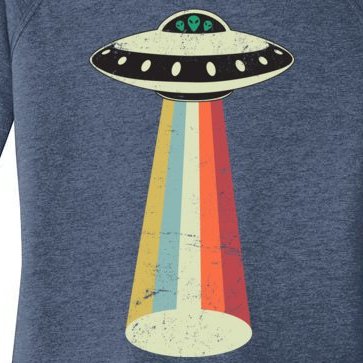 Alien Vintage UFO Space Ship Women’s Perfect Tri Tunic Long Sleeve Shirt