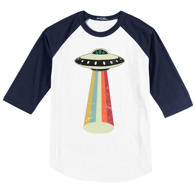 Alien Vintage UFO Space Ship Baseball Sleeve Shirt