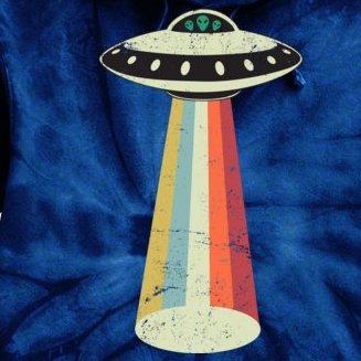 Alien Vintage UFO Space Ship Tie Dye Hoodie