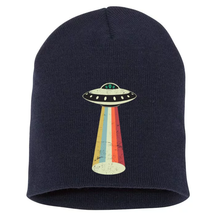 Alien Vintage UFO Space Ship Short Acrylic Beanie