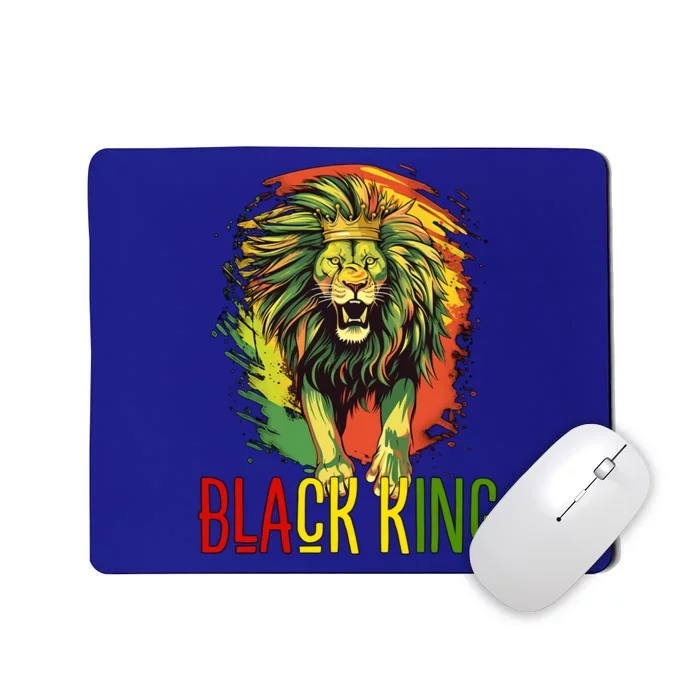 African Lion Junenth Black King Gift Mousepad