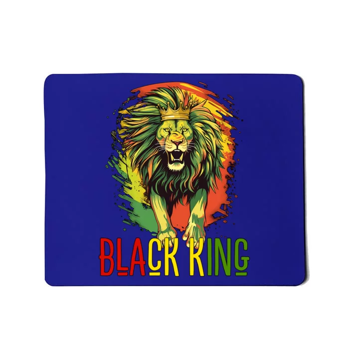 African Lion Junenth Black King Gift Mousepad