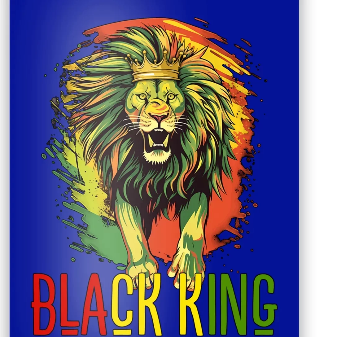 African Lion Junenth Black King Gift Poster