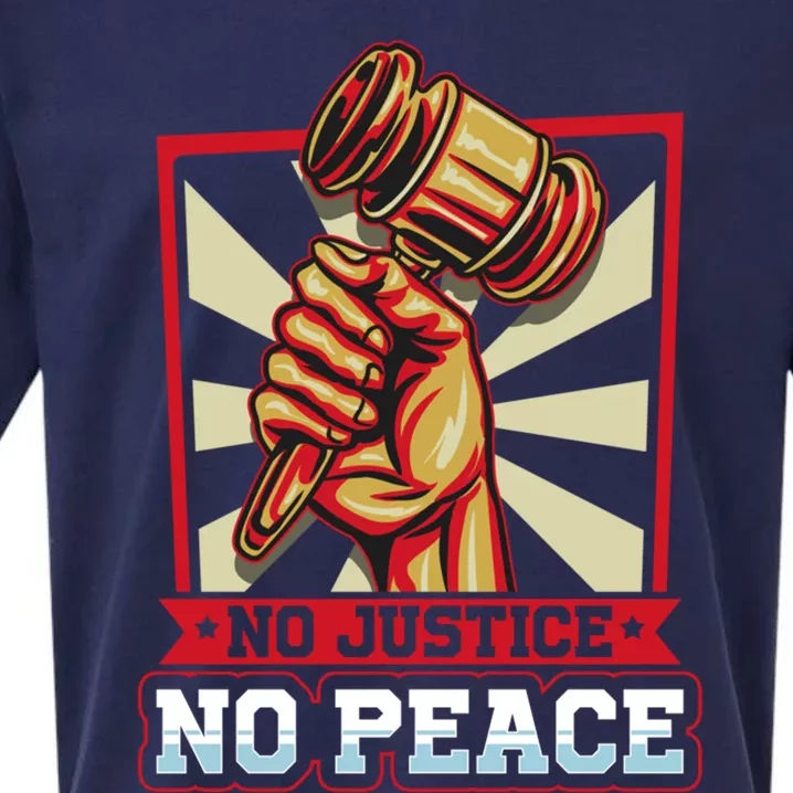 Attorney Lawyer Justice No Peace Judge Gift Sueded Cloud Jersey T-Shirt