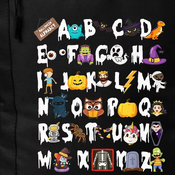 ABCs Learning Kindergarten Teacher Funny Halloween Alphabet Daily Commute Backpack