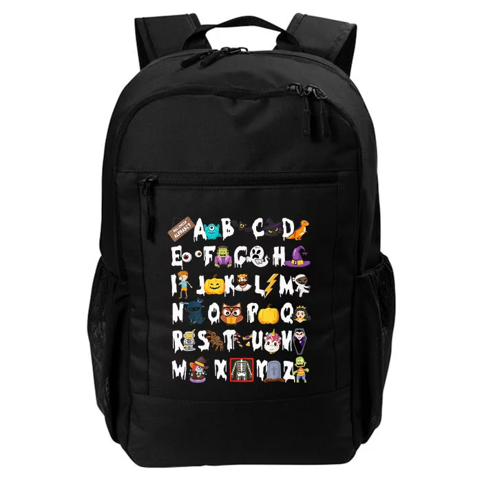 ABCs Learning Kindergarten Teacher Funny Halloween Alphabet Daily Commute Backpack