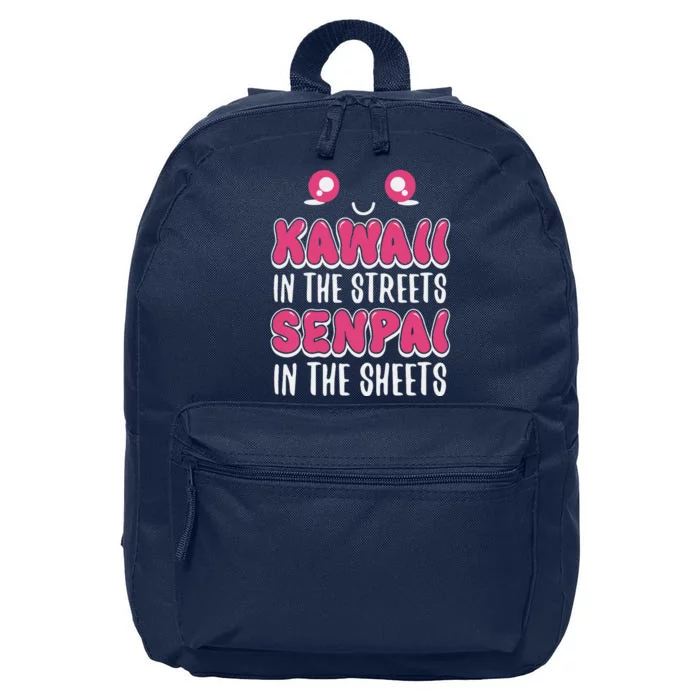 Anime Lover Kawaii On Streets Senpai In Sheets 16 in Basic Backpack