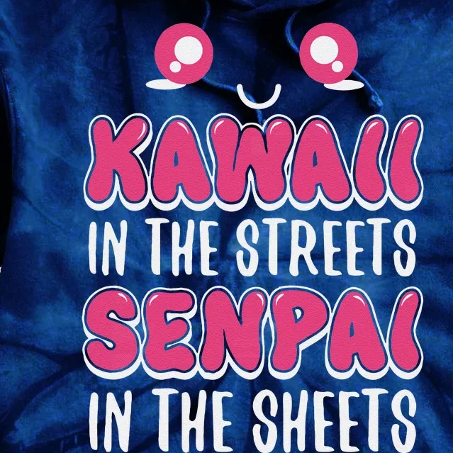 Anime Lover Kawaii On Streets Senpai In Sheets Tie Dye Hoodie