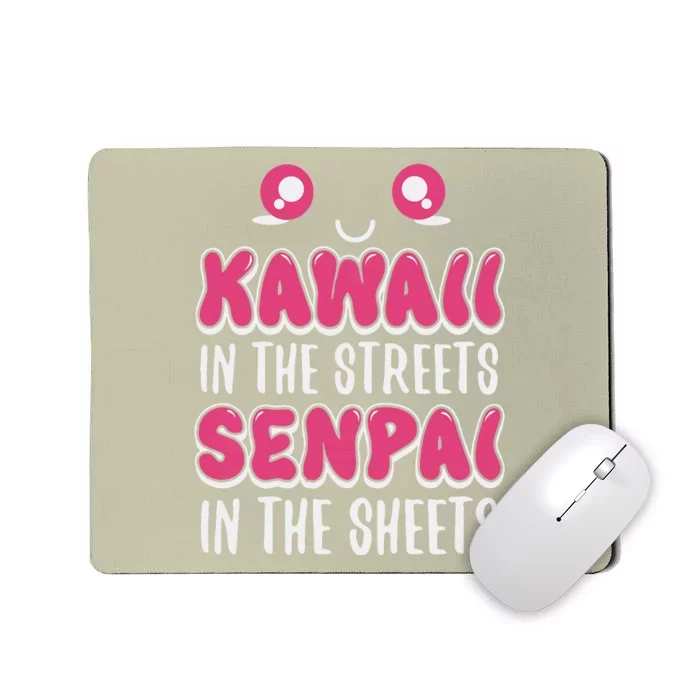 Anime Lover Kawaii On Streets Senpai In Sheets Mousepad