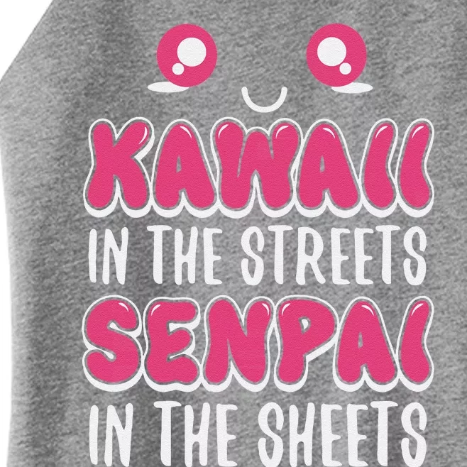 Anime Lover Kawaii On Streets Senpai In Sheets Women’s Perfect Tri Rocker Tank