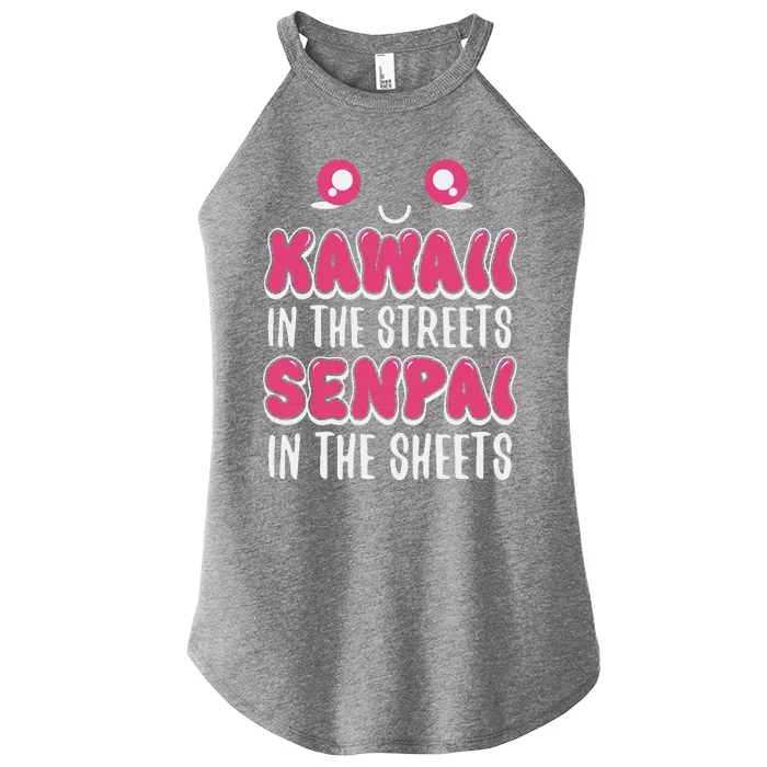 Anime Lover Kawaii On Streets Senpai In Sheets Women’s Perfect Tri Rocker Tank