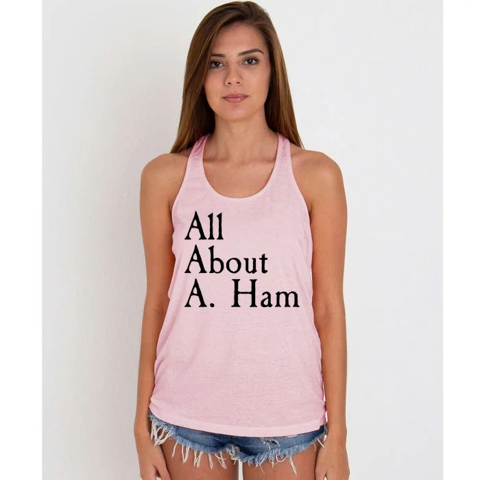 All About A. Ham Women's Knotted Racerback Tank