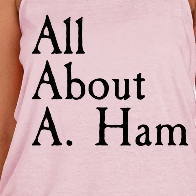 All About A. Ham Women's Knotted Racerback Tank