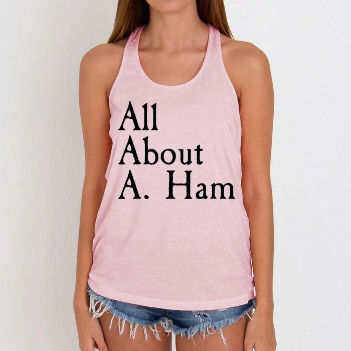 All About A. Ham Women's Knotted Racerback Tank