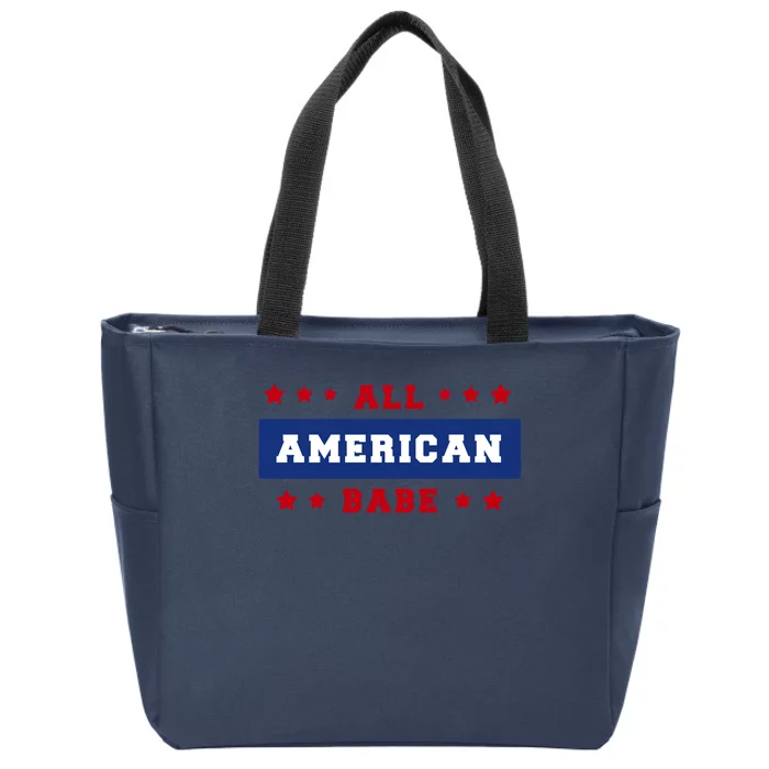 All American Babe Zip Tote Bag