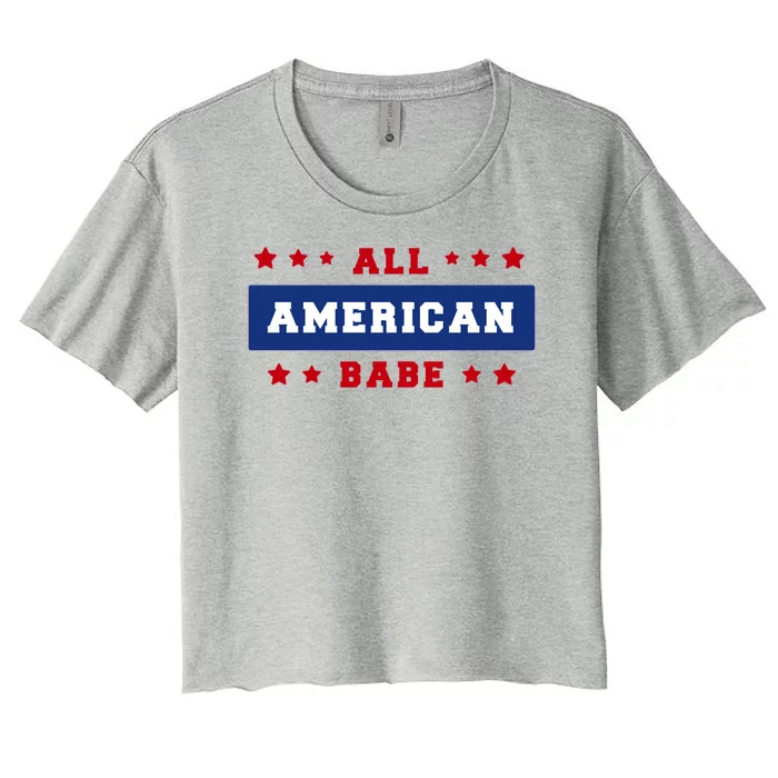 All American Babe Women's Crop Top Tee