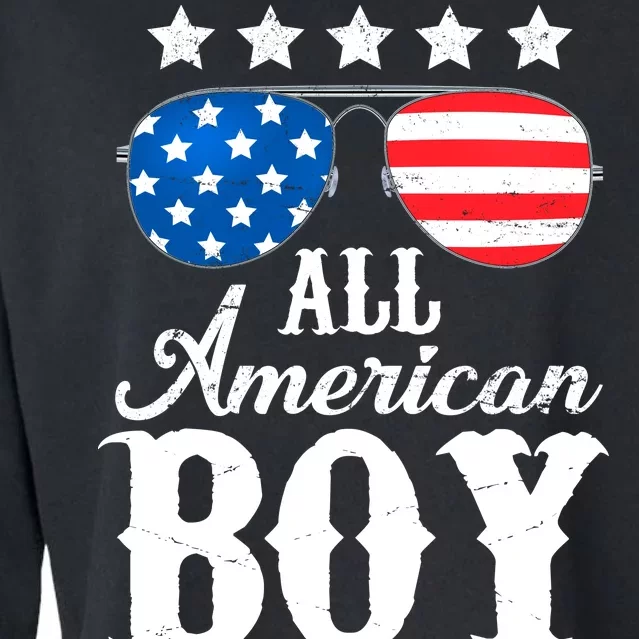 All American Boy Cropped Pullover Crew