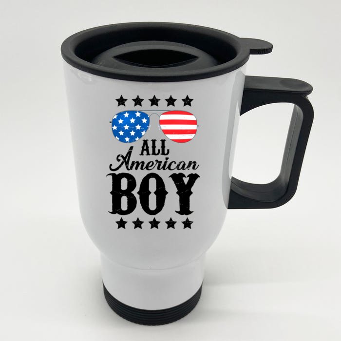 All American Boy Front & Back Stainless Steel Travel Mug