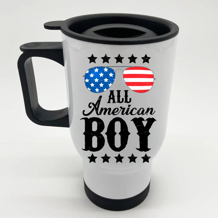 All American Boy Front & Back Stainless Steel Travel Mug