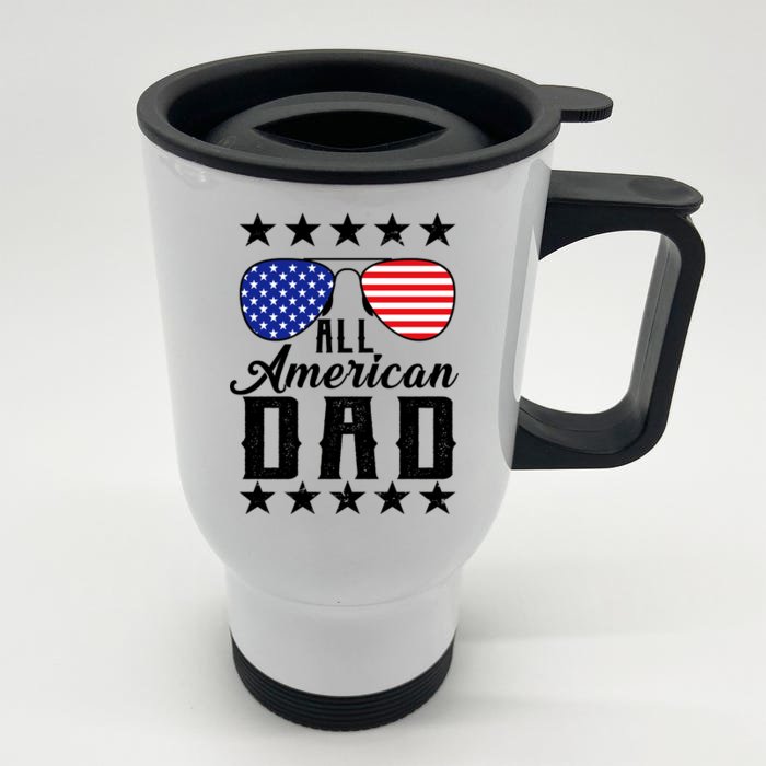 All American Dad Front & Back Stainless Steel Travel Mug