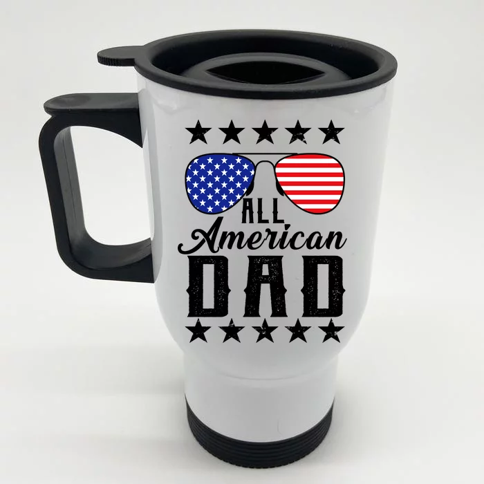 All American Dad Front & Back Stainless Steel Travel Mug