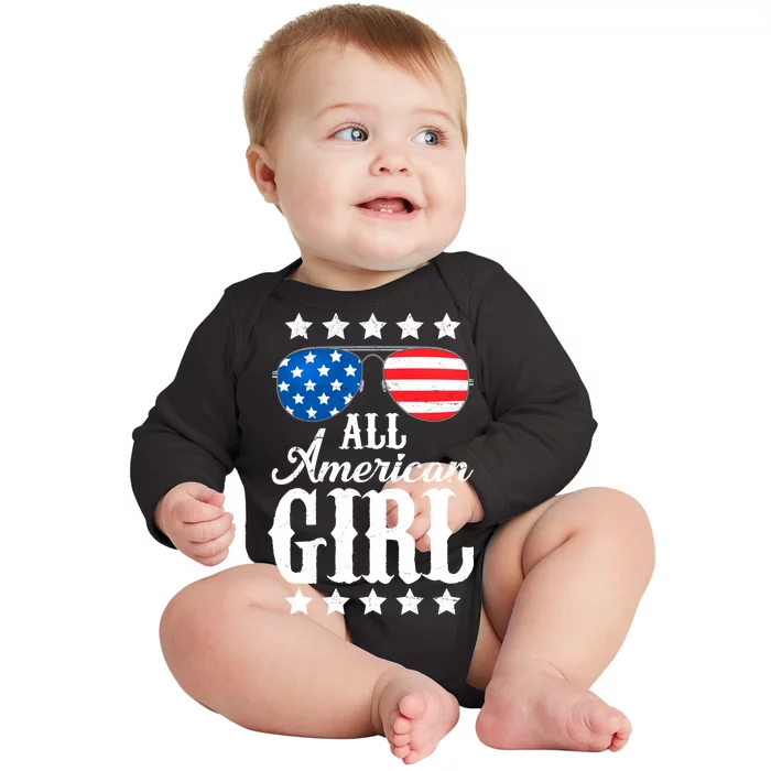 All American Girl Baby Long Sleeve Bodysuit