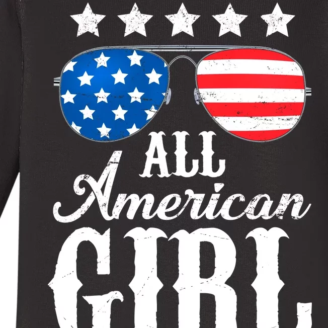 All American Girl Baby Long Sleeve Bodysuit