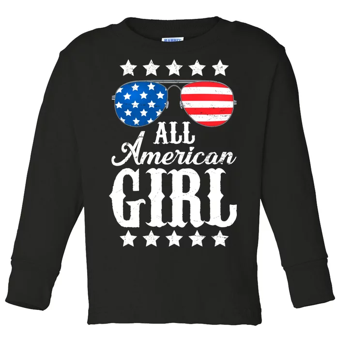 All American Girl Toddler Long Sleeve Shirt