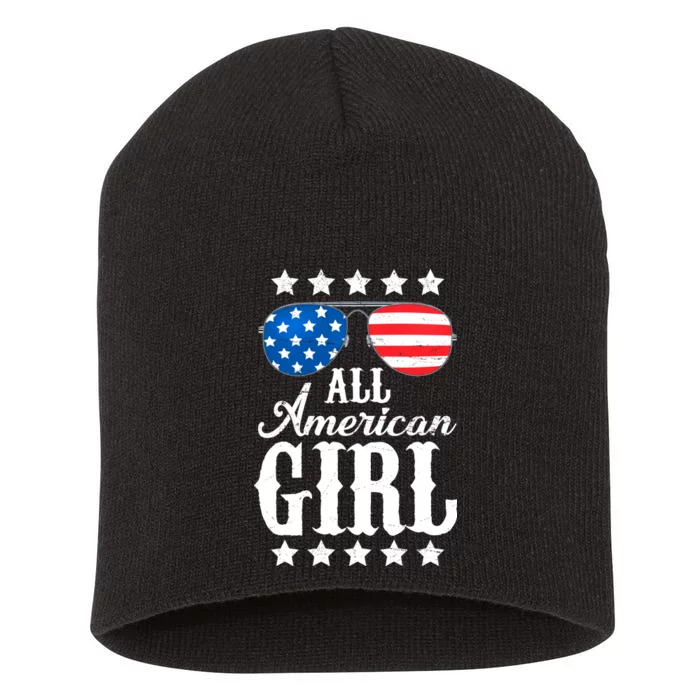 All American Girl Short Acrylic Beanie