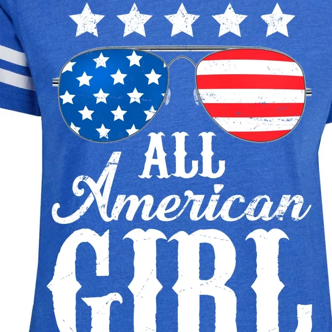 All American Girl Enza Ladies Jersey Football T-Shirt