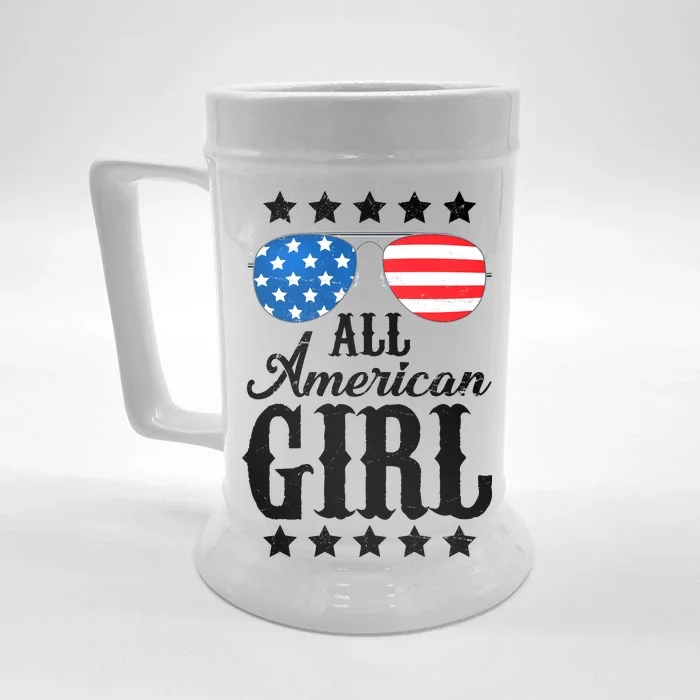 All American Girl Front & Back Beer Stein