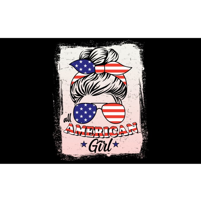 All American Girl USA American Flag Bumper Sticker