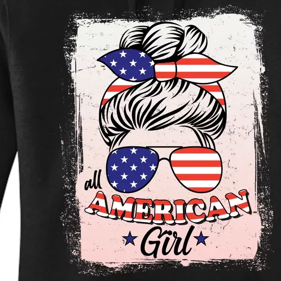 All American Girl USA American Flag Women's Pullover Hoodie