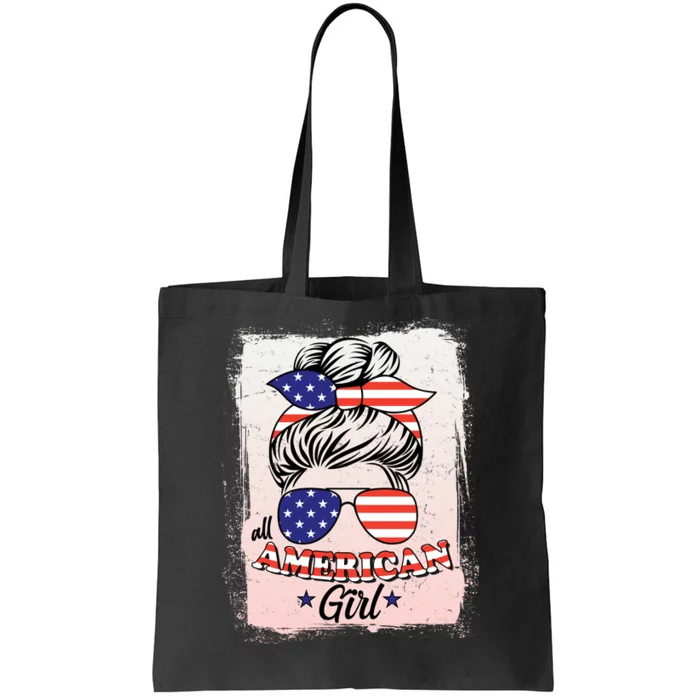 All American Girl USA American Flag Tote Bag